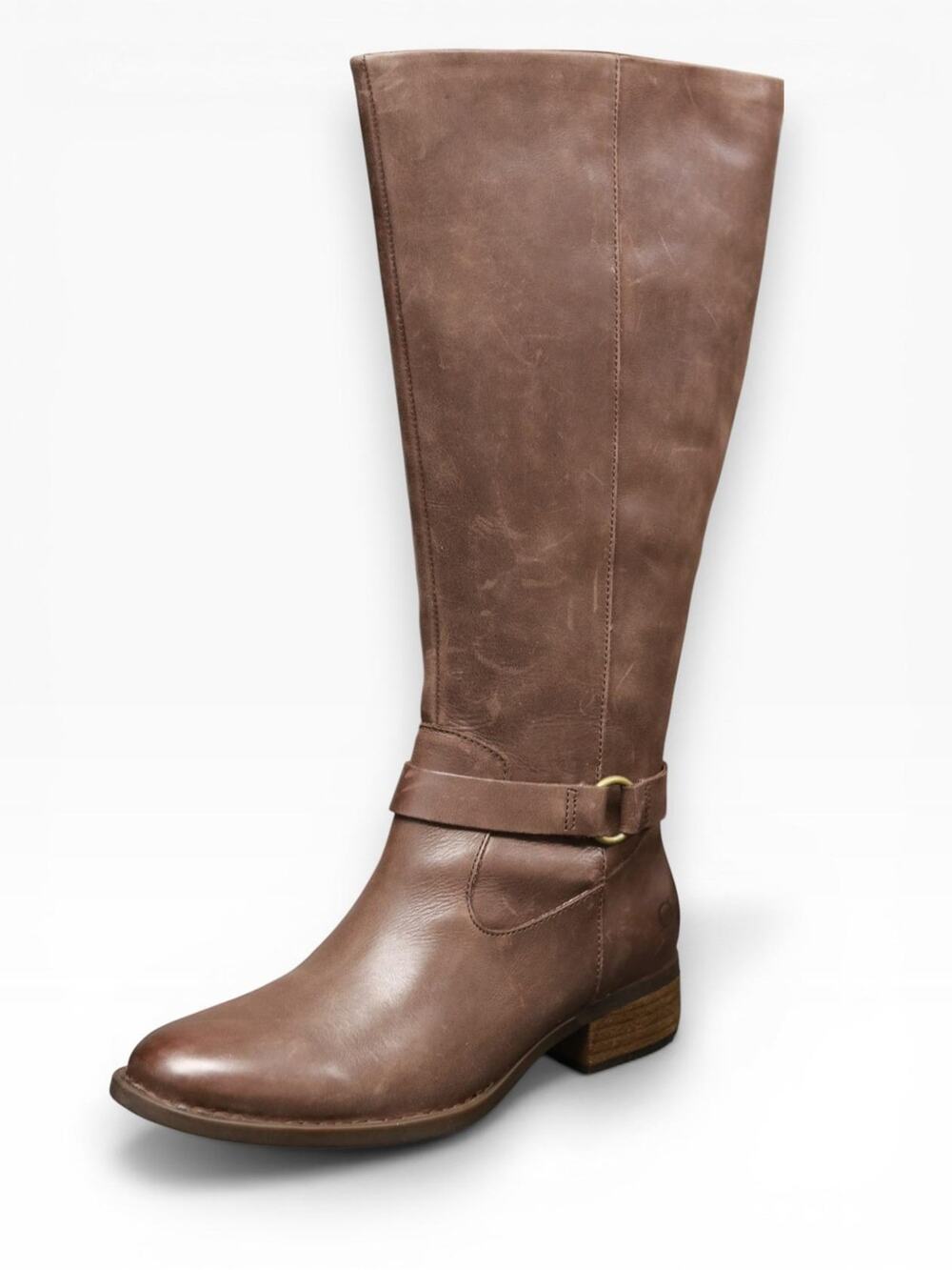 BORN WOMEN'S SADDLER WIDE SHAFT CHOCOLATE 10 M